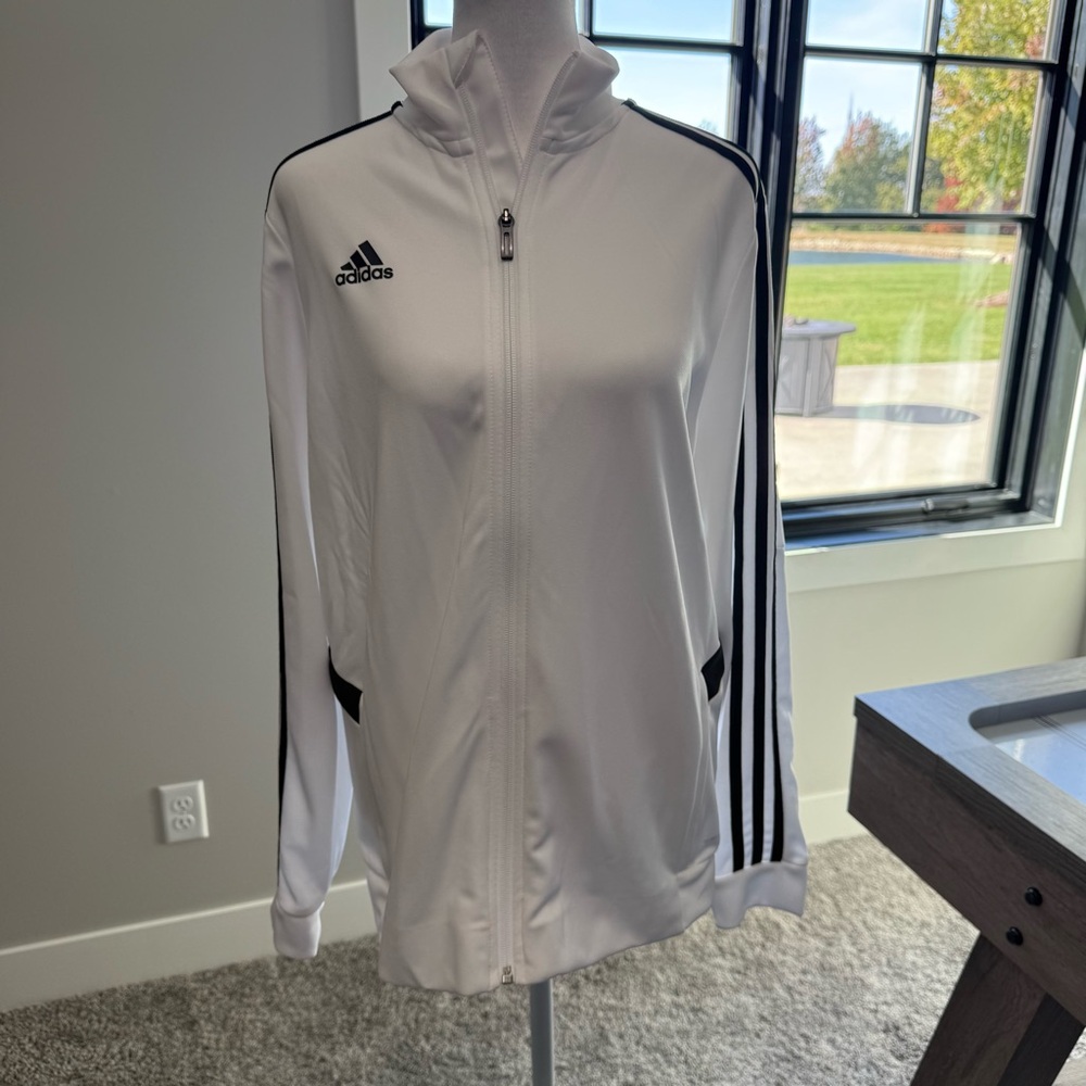 NWT Adidas Women's White and Black Track Jacket